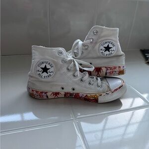 Limited edition Converse White High-Tops with Artistic Sole